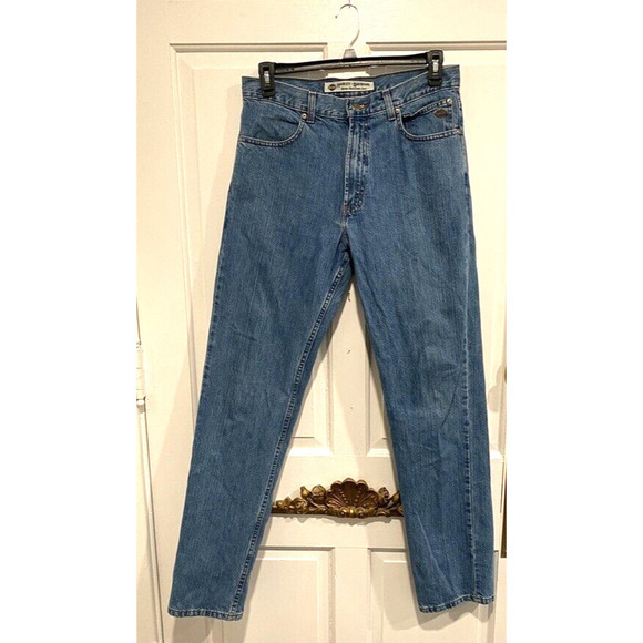 HARLEY DAVIDSON - Men's blue straight leg jeans size 34 X 34